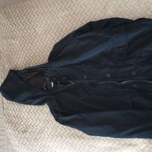 Gender-neutral water resistant zip utility jacket for kids